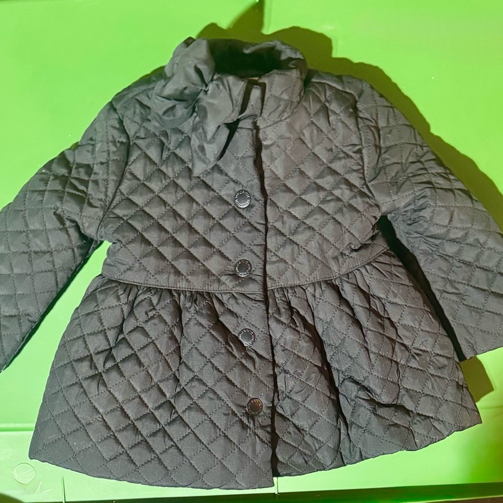 Janie and Jack Black Quilted Puffer Jacket